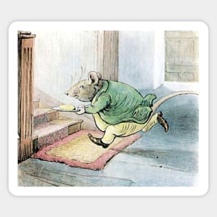Rat Escaping with Butter - Tale of Samuel Whiskers - Beatrix Potter Sticker